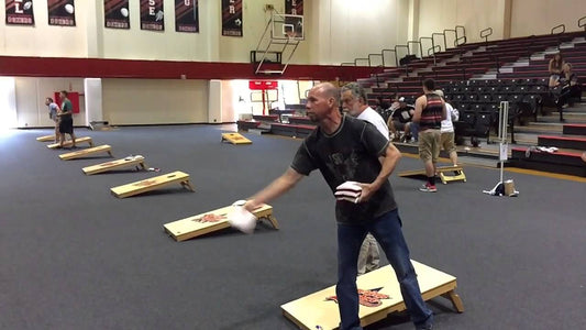 How to throw a flat bag - 76Brave Cornhole