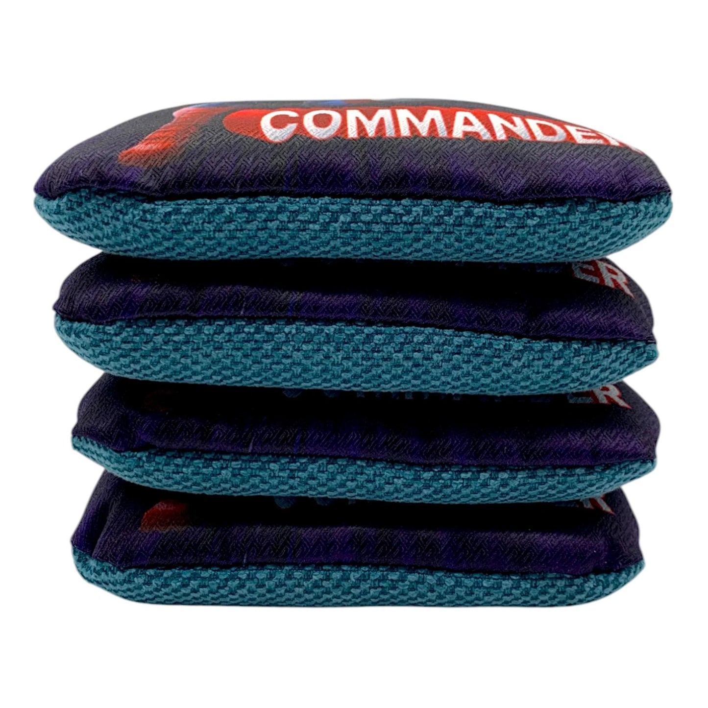 Commander Trump Patriot Blue Pro Carpet cornhole bags – side stack – American President – speed 5/8 – 76Brave Cornhole