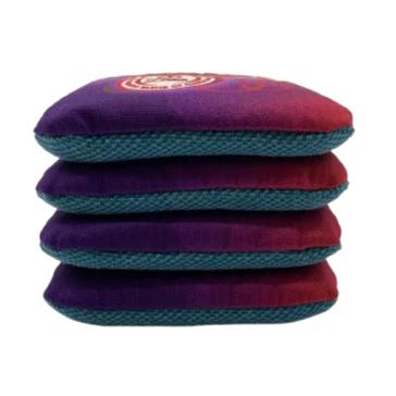 Dr Patriot America First 1776 pro carpet cornhole bags – purple – side stack – speed 5/7