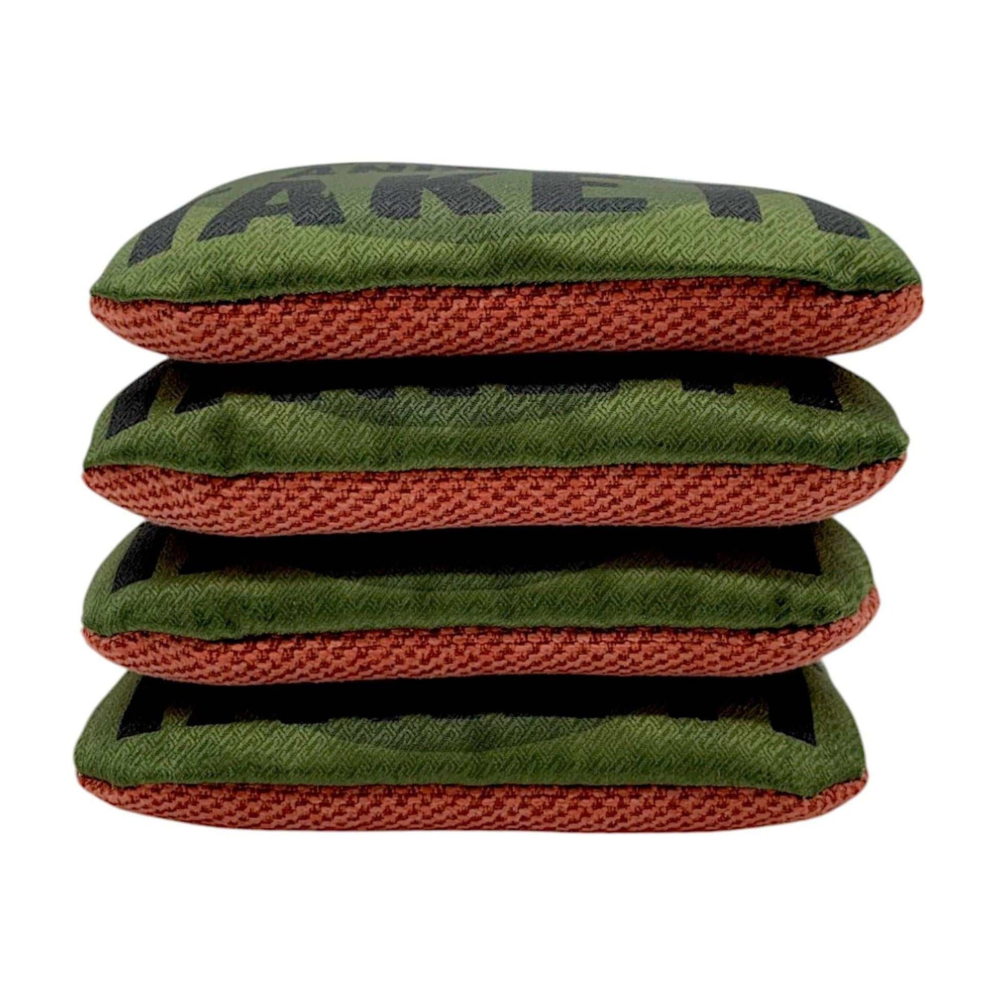 Come and Take It Pro Carpet Cornhole Bags – side stack – Patriotic Texas battle flag design – Speed 5/8 – 76Brave