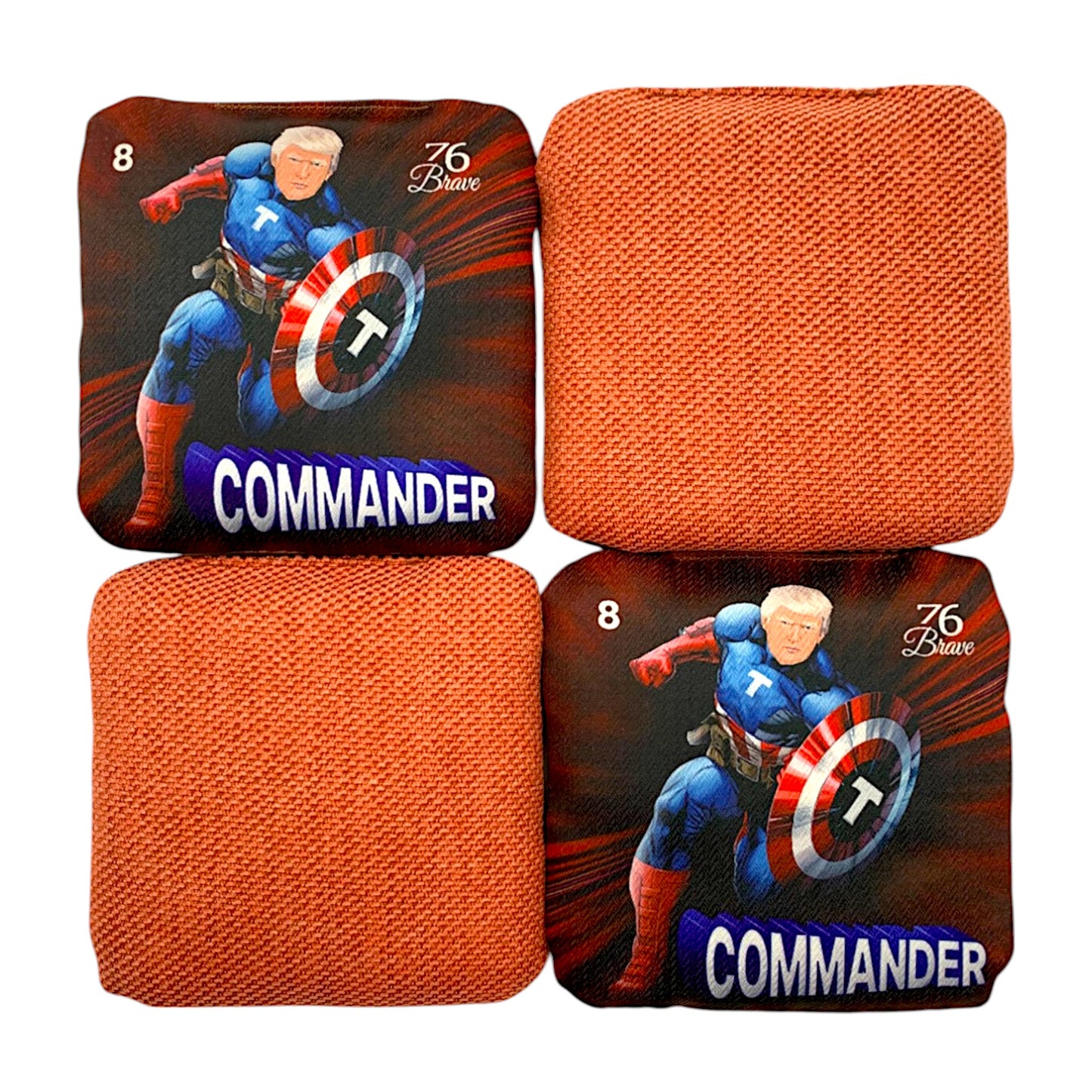 Commander Rebel Red Premium Pro Carpet Bag | Speed 5/8 | Set of 4 - 76Brave Cornhole